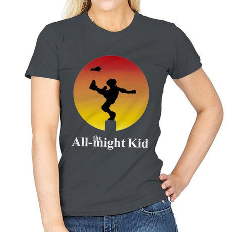 the All-might Kid - Womens T-Shirts RIPT Apparel Small / Charcoal