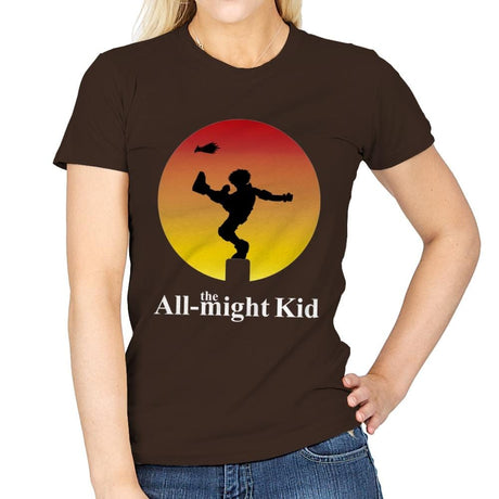 the All-might Kid - Womens T-Shirts RIPT Apparel Small / Dark Chocolate