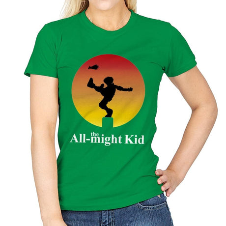 the All-might Kid - Womens T-Shirts RIPT Apparel Small / Irish Green