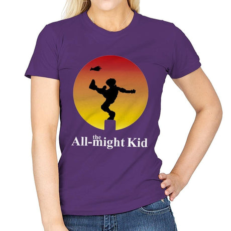 the All-might Kid - Womens T-Shirts RIPT Apparel Small / Purple