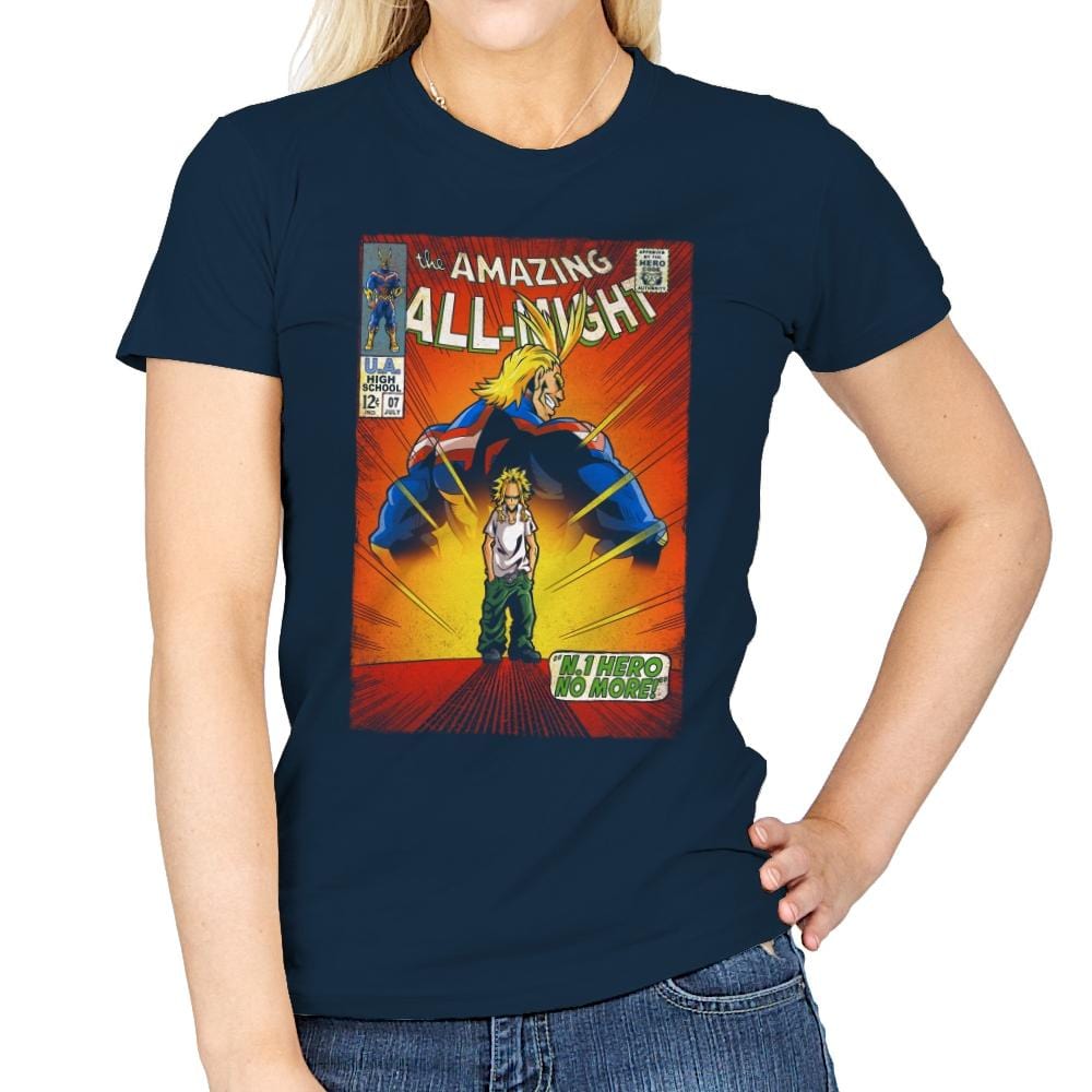 The Amazing All Might - Best Seller - Womens T-Shirts RIPT Apparel Small / Navy