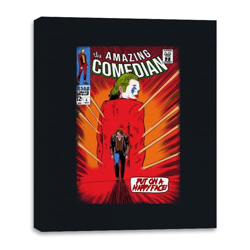 The Amazing Comedian - Canvas Wraps Canvas Wraps RIPT Apparel 16x20 / Black