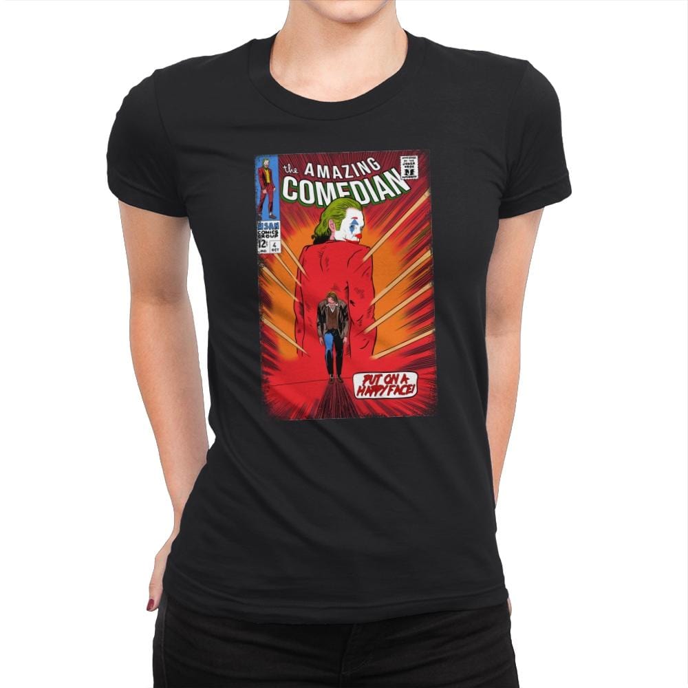 The Amazing Comedian - Womens Premium T-Shirts RIPT Apparel Small / Black