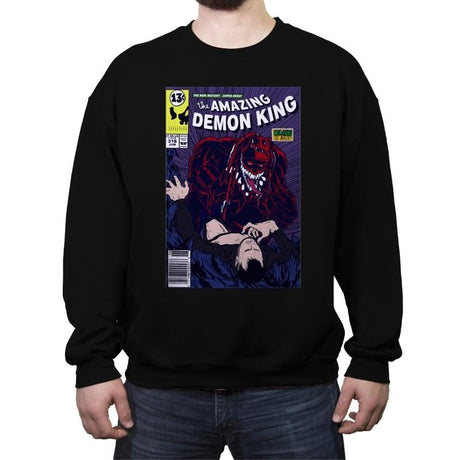 The Amazing Demon King - Crew Neck Sweatshirt Crew Neck Sweatshirt RIPT Apparel