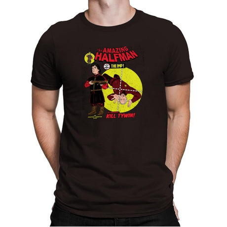 The Amazing Half-Man - Game of Shirts - Mens Premium T-Shirts RIPT Apparel Small / Dark Chocolate