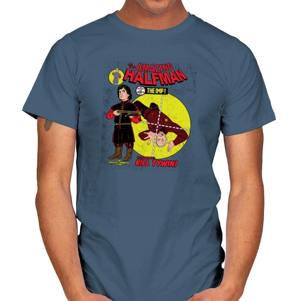 The Amazing Half-Man - Game of Shirts - Mens T-Shirts RIPT Apparel Small / Indigo Blue