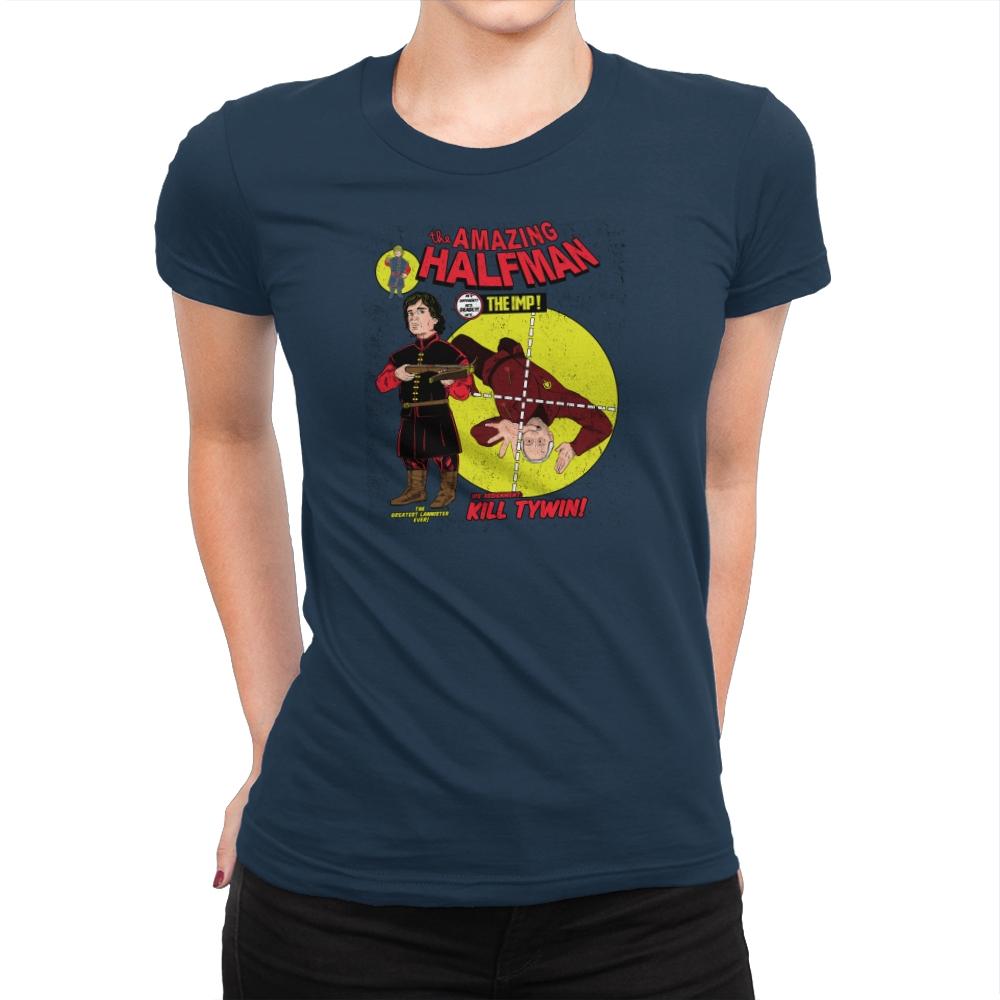 The Amazing Half-Man - Game of Shirts - Womens Premium T-Shirts RIPT Apparel Small / Midnight Navy