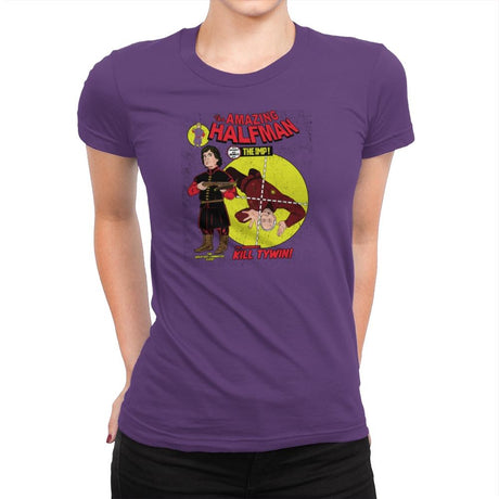 The Amazing Half-Man - Game of Shirts - Womens Premium T-Shirts RIPT Apparel Small / Purple Rush