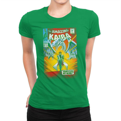 The Amazing Kaiba - Womens Premium T-Shirts RIPT Apparel Small / Kelly Green