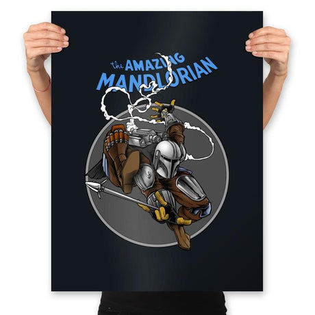 The Amazing Mandalorian - Prints Posters RIPT Apparel 18x24 / Black