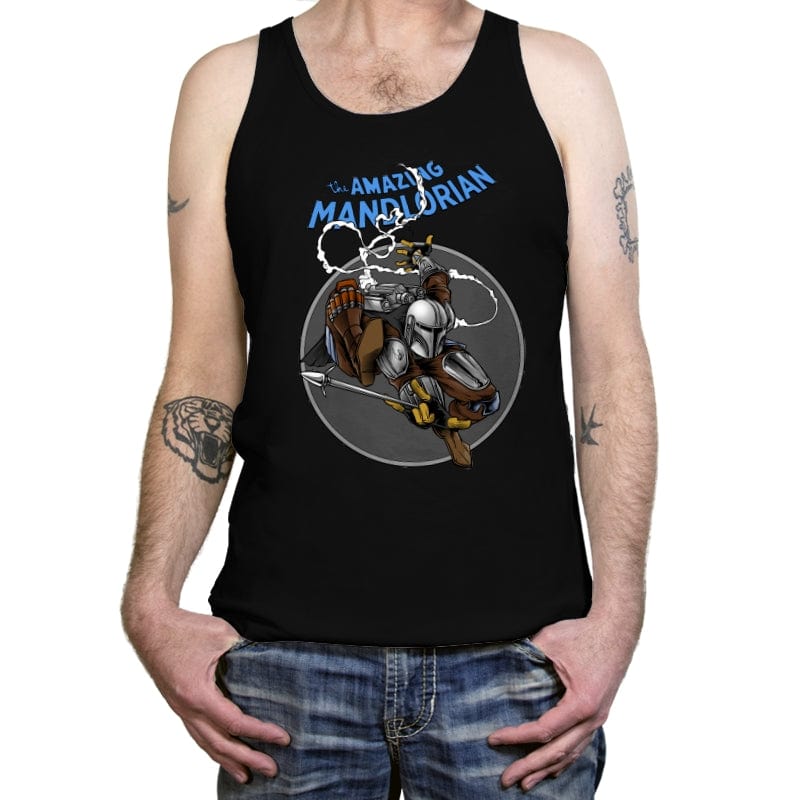 The Amazing Mandalorian - Tanktop Tanktop RIPT Apparel X-Small / Black