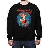 The Amazing Mom! - Crew Neck Sweatshirt Crew Neck Sweatshirt RIPT Apparel Small / Black
