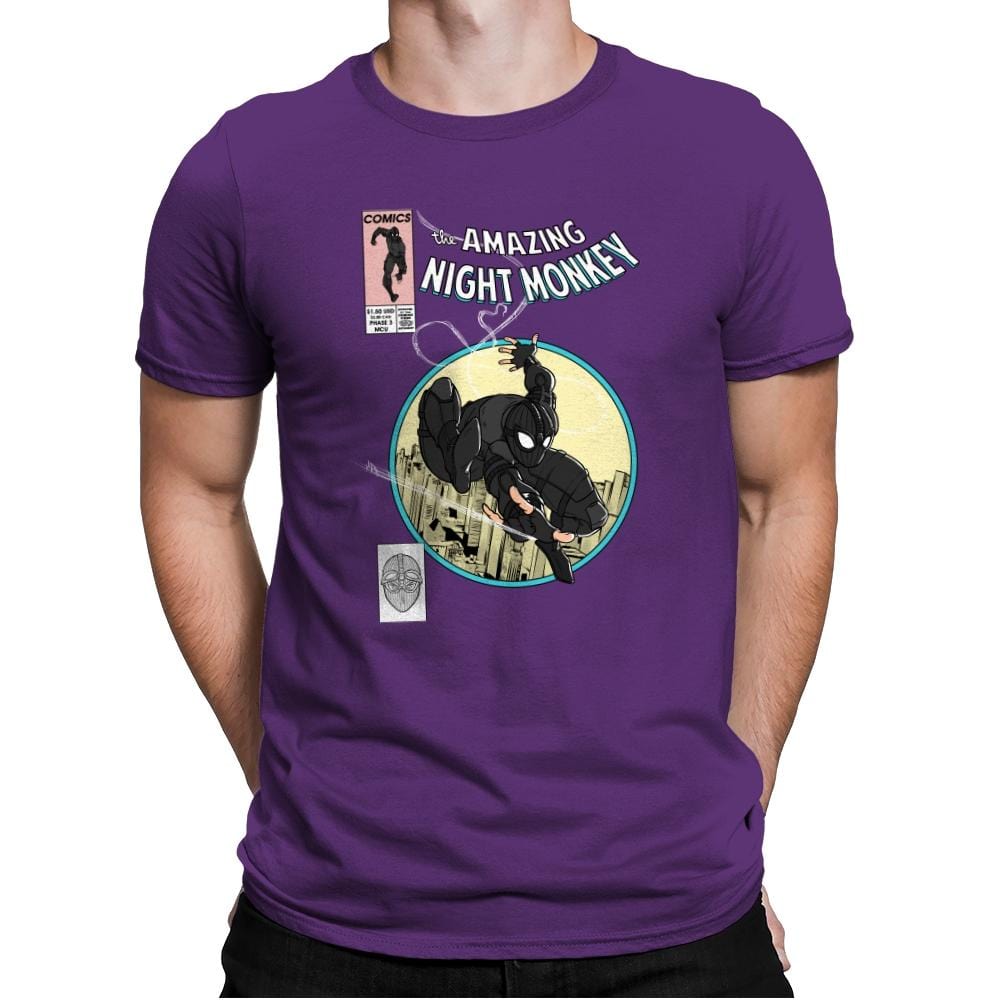 The Amazing Night Monkey - Anytime - Mens Premium T-Shirts RIPT Apparel Small / Purple Rush