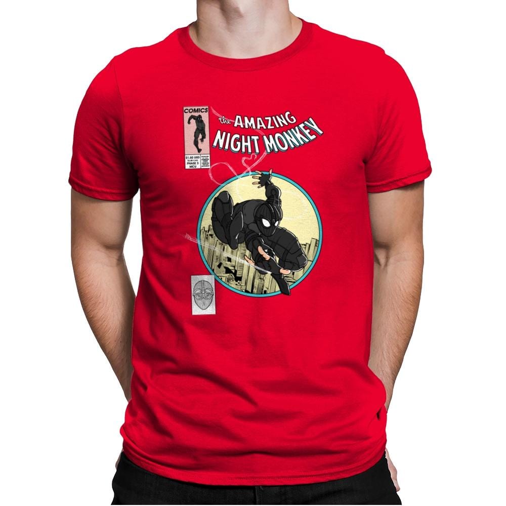 The Amazing Night Monkey - Anytime - Mens Premium T-Shirts RIPT Apparel Small / Red