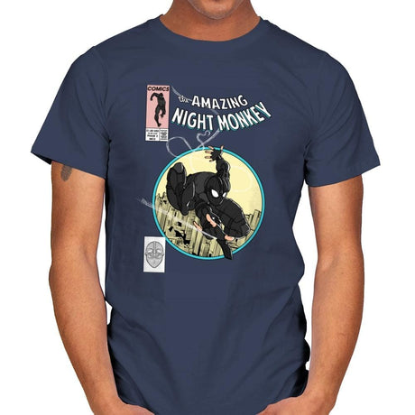 The Amazing Night Monkey - Anytime - Mens T-Shirts RIPT Apparel Small / Navy