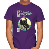 The Amazing Night Monkey - Anytime - Mens T-Shirts RIPT Apparel Small / Purple