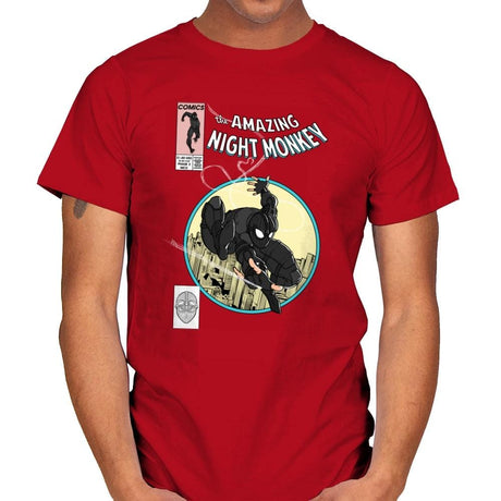 The Amazing Night Monkey - Anytime - Mens T-Shirts RIPT Apparel Small / Red