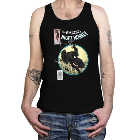 The Amazing Night Monkey - Anytime - Tanktop Tanktop RIPT Apparel X-Small / Black