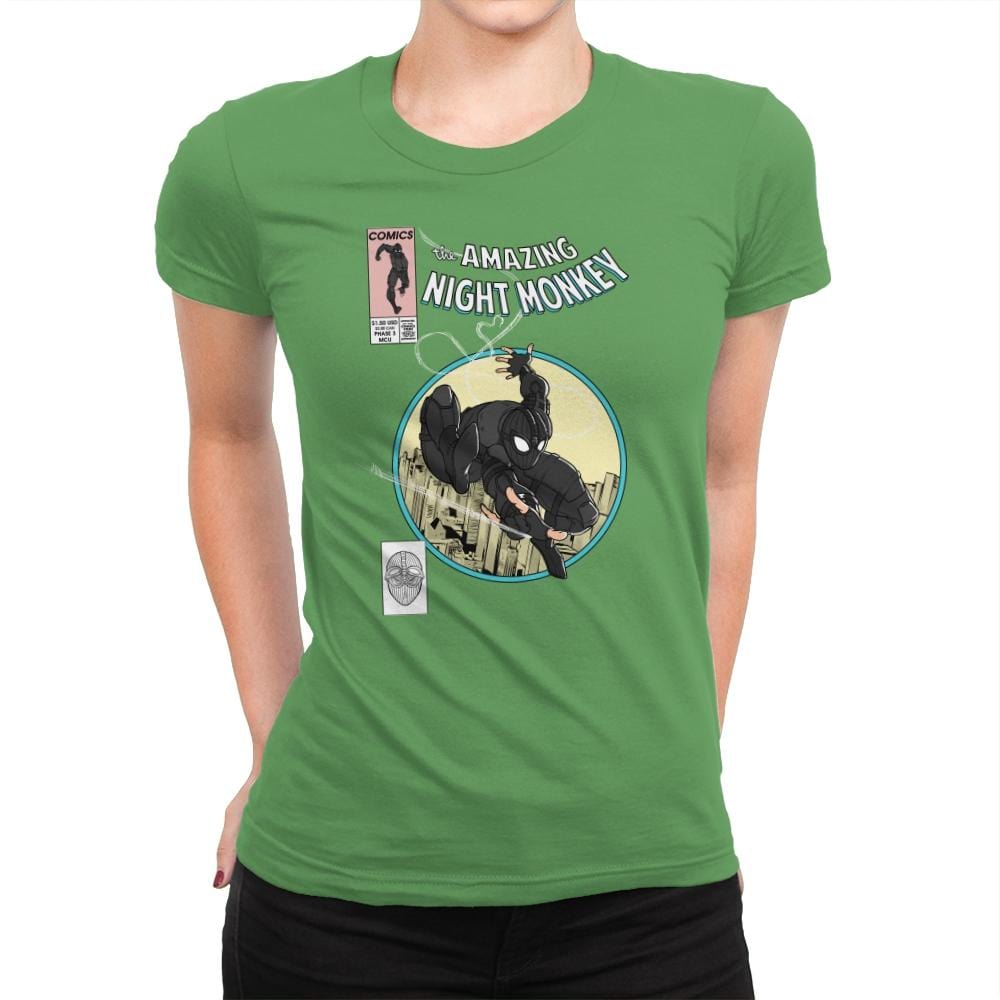 The Amazing Night Monkey - Anytime - Womens Premium T-Shirts RIPT Apparel Small / Kelly Green