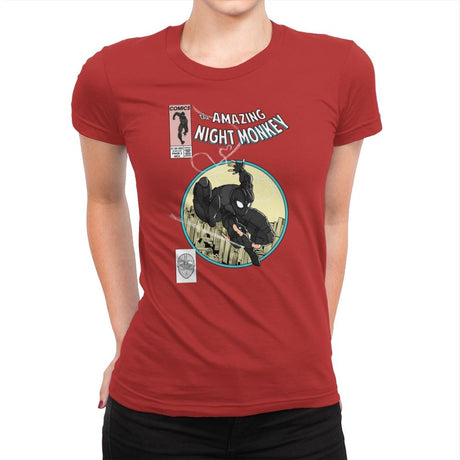 The Amazing Night Monkey - Anytime - Womens Premium T-Shirts RIPT Apparel Small / Red