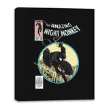 The Amazing Night Monkey - Canvas Wraps Canvas Wraps RIPT Apparel 16x20 / Black