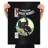 The Amazing Night Monkey - Prints Posters RIPT Apparel 18x24 / Black