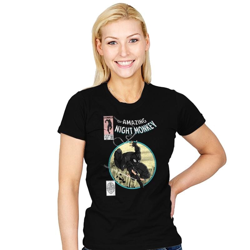 The Amazing Night Monkey - Womens T-Shirts RIPT Apparel Small / Black