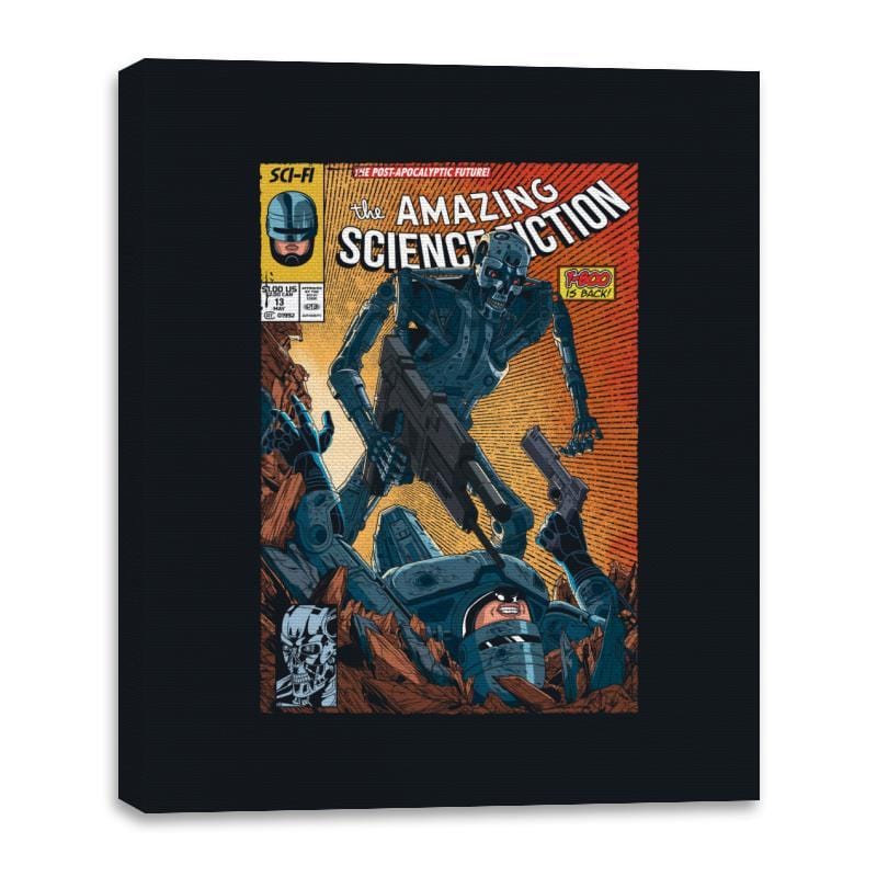 The Amazing Sci-Fi - Canvas Wraps Canvas Wraps RIPT Apparel 16x20 / Black