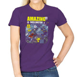 The Amazing Skellington Exclusive - Womens T-Shirts RIPT Apparel Small / Purple