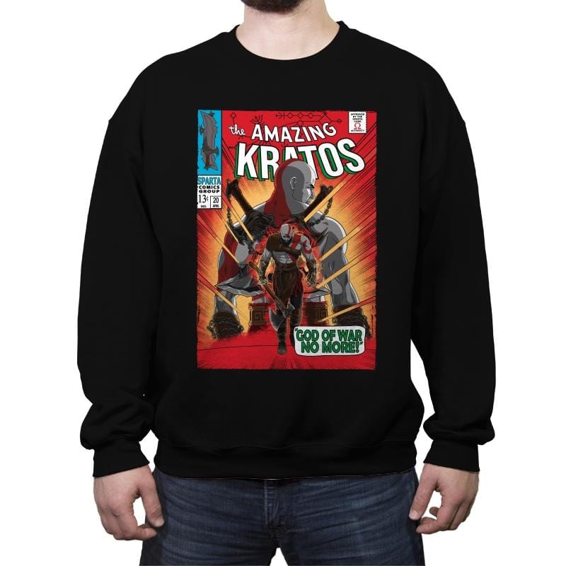 The Amazing Spartan - Crew Neck Sweatshirt Crew Neck Sweatshirt RIPT Apparel Small / Black