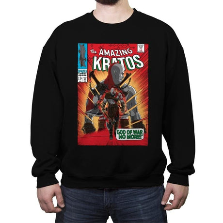 The Amazing Spartan - Crew Neck Sweatshirt Crew Neck Sweatshirt RIPT Apparel Small / Black