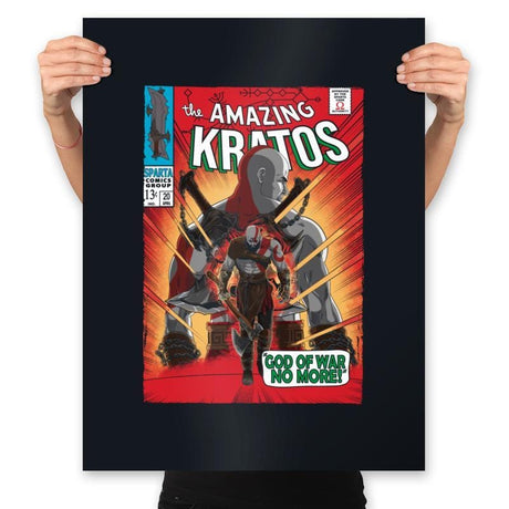 The Amazing Spartan - Prints Posters RIPT Apparel 18x24 / Black