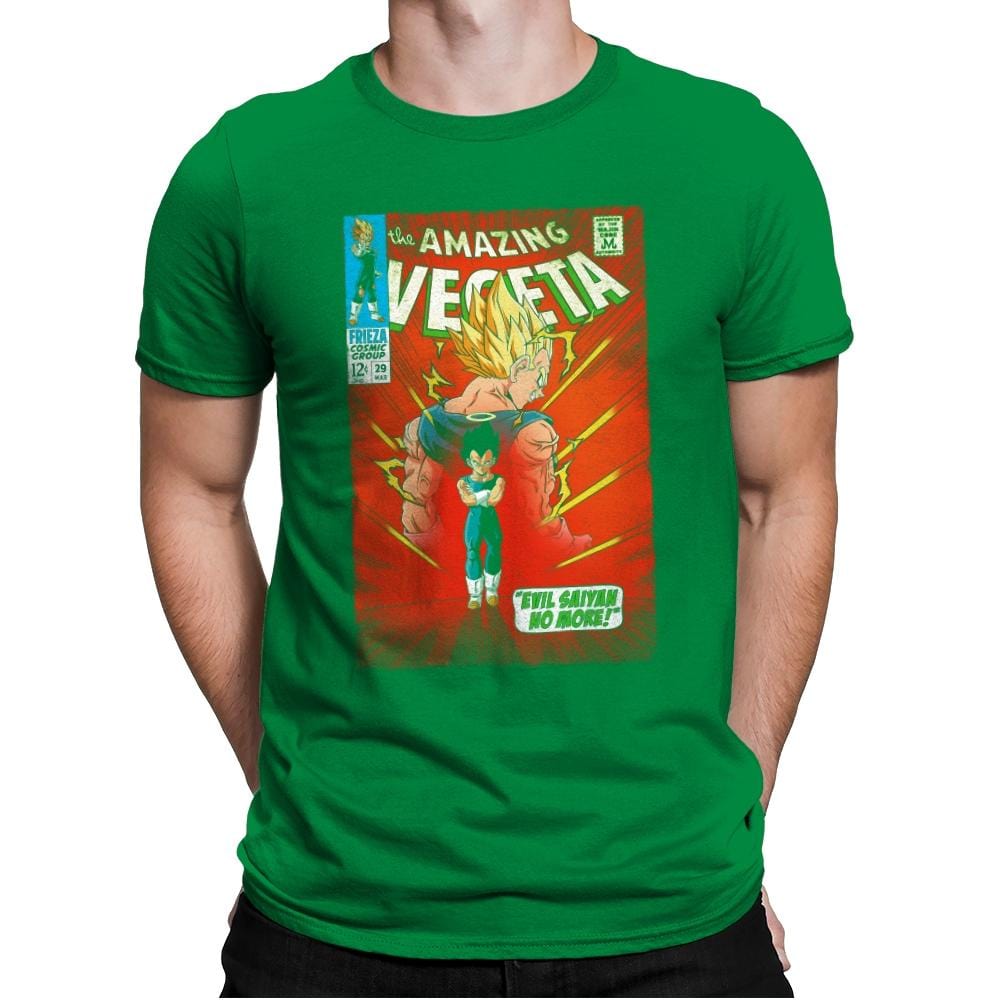 The Amazing Vegeta Exclusive - Mens Premium T-Shirts RIPT Apparel Small / Kelly Green