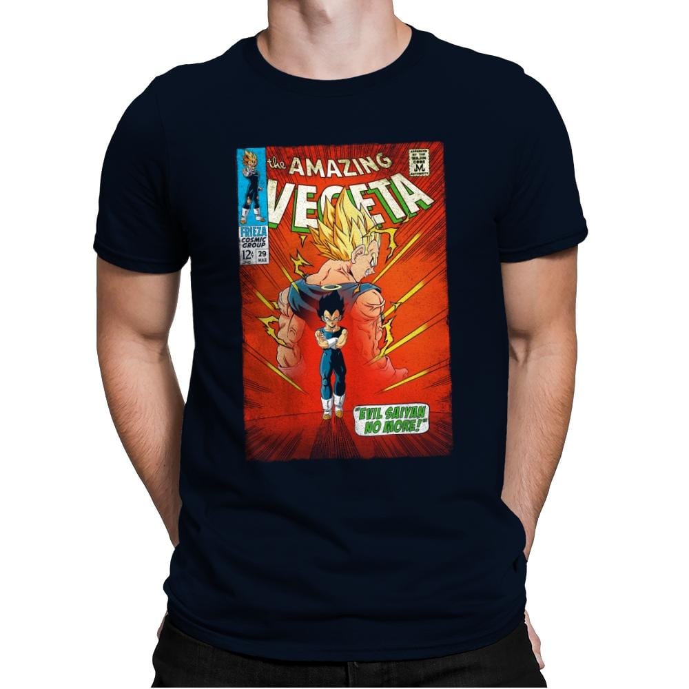 The Amazing Vegeta Exclusive - Mens Premium T-Shirts RIPT Apparel Small / Midnight Navy