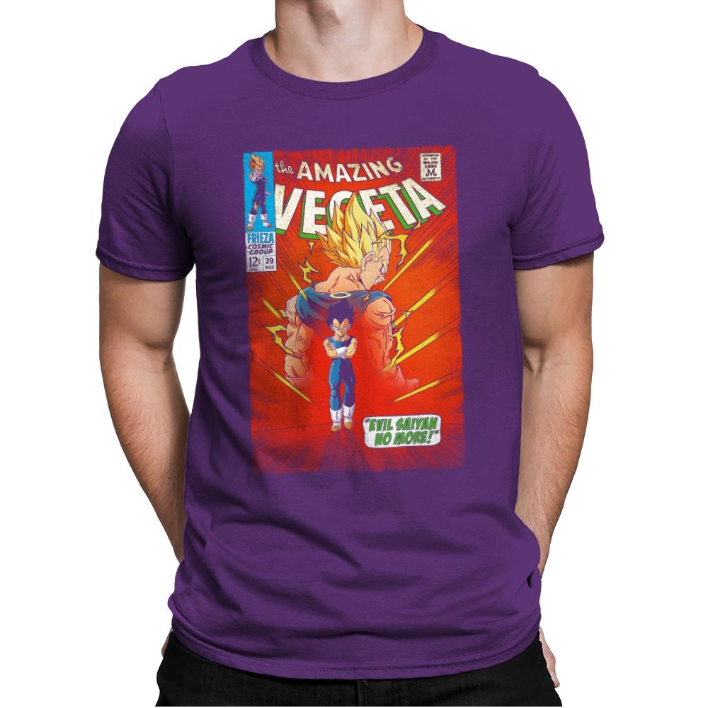 The Amazing Vegeta Exclusive - Mens Premium T-Shirts RIPT Apparel Small / Purple Rush