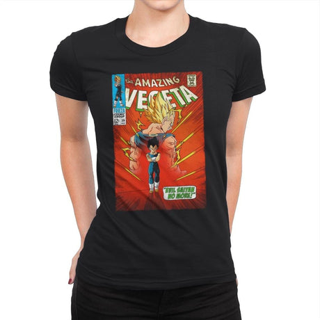 The Amazing Vegeta Exclusive - Womens Premium T-Shirts RIPT Apparel Small / Black