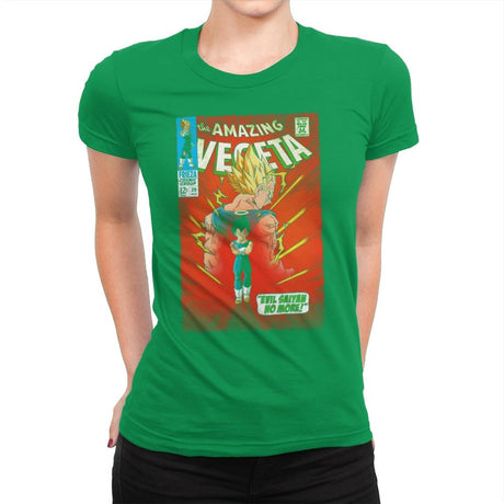 The Amazing Vegeta Exclusive - Womens Premium T-Shirts RIPT Apparel Small / Kelly Green