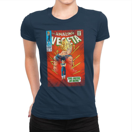 The Amazing Vegeta Exclusive - Womens Premium T-Shirts RIPT Apparel Small / Midnight Navy