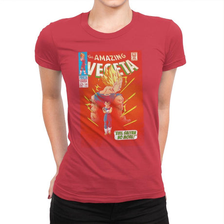 The Amazing Vegeta Exclusive - Womens Premium T-Shirts RIPT Apparel Small / Red