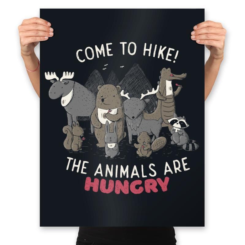 The Animals Are Hungry - Prints Posters RIPT Apparel 18x24 / Black