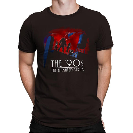 The Animated 90s - Mens Premium T-Shirts RIPT Apparel Small / Dark Chocolate