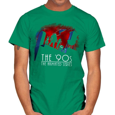 The Animated 90s - Mens T-Shirts RIPT Apparel Small / Kelly Green