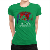The Animated 90s - Womens Premium T-Shirts RIPT Apparel Small / Kelly Green