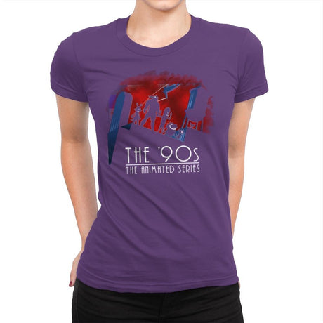 The Animated 90s - Womens Premium T-Shirts RIPT Apparel Small / Purple Rush