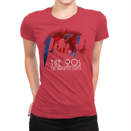 The Animated 90s - Womens Premium T-Shirts RIPT Apparel Small / Red