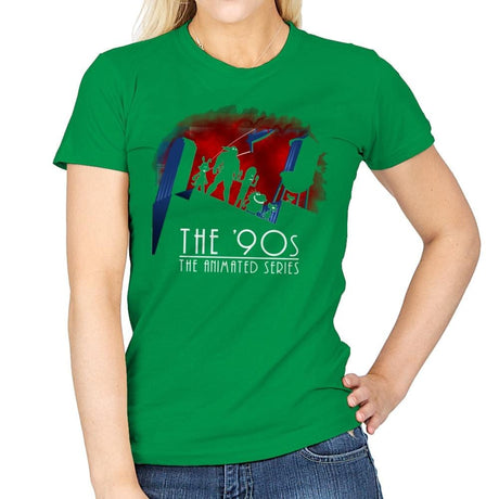 The Animated 90s - Womens T-Shirts RIPT Apparel Small / Irish Green