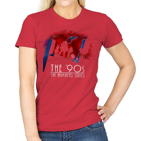 The Animated 90s - Womens T-Shirts RIPT Apparel Small / Red