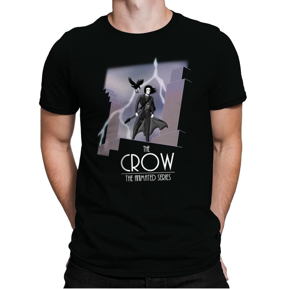 The Animated Crow - Mens Premium T-Shirts RIPT Apparel Small / Black