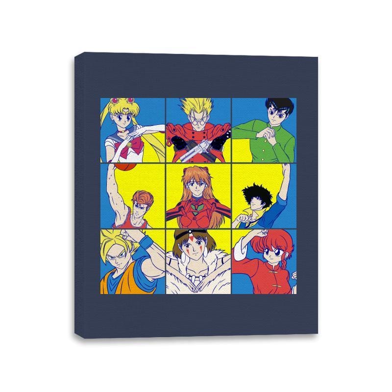 The Anime Heart of a 90s Kid - Canvas Wraps Canvas Wraps RIPT Apparel 11x14 / Navy