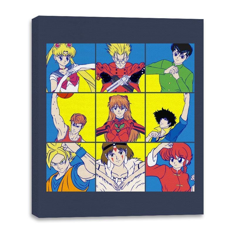 The Anime Heart of a 90s Kid - Canvas Wraps Canvas Wraps RIPT Apparel 16x20 / Navy